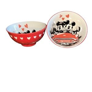 NEW 2 Disney Red Mickey Mouse Bowls
